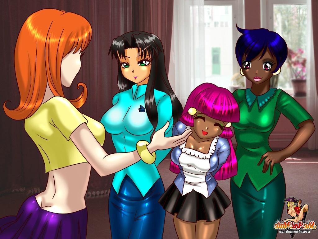 12P Transexuales anime con pollas enormes y gruesas follándose la uretra entre sí