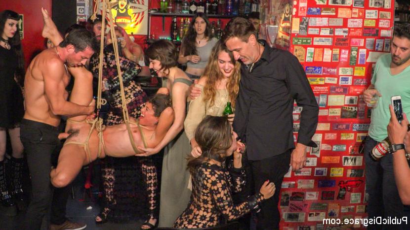 15P Silvia Rubi disgraces two girls in public before a public gangbang