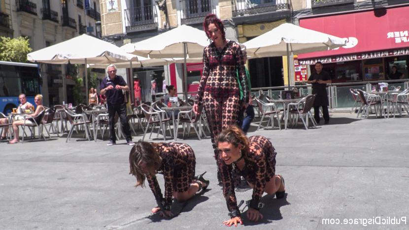 15P Silvia Rubi disgraces two girls in public before a public gangbang