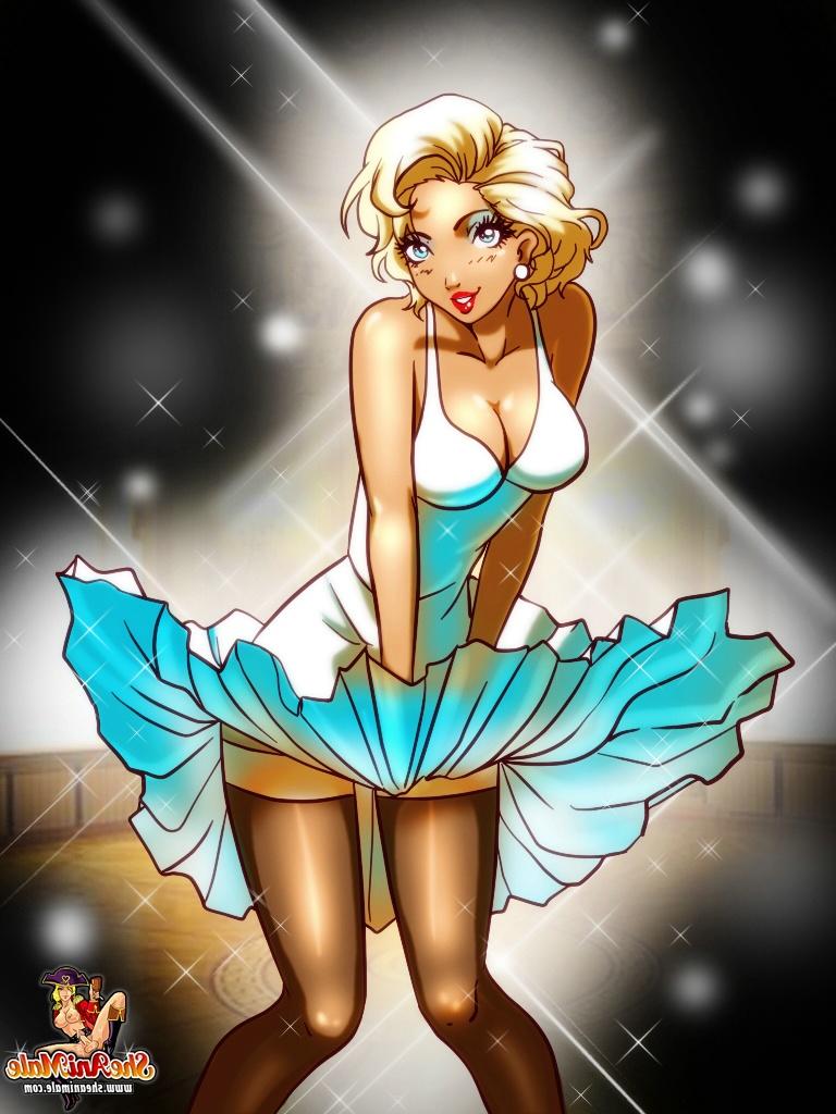 12P Transexual rubia animada con grandes tetas es follada por un dibujo animado de Charlie Chaplin