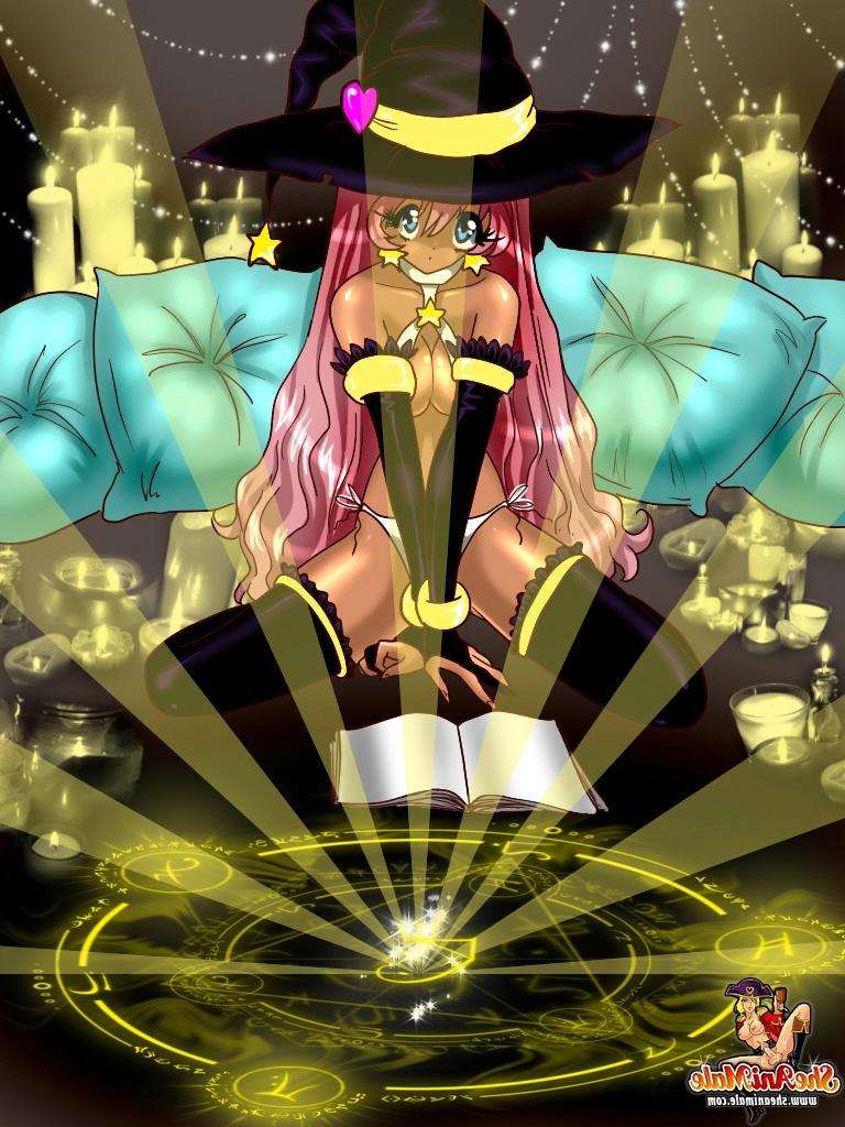 12P Cartoon shemale faeries penetrate a witch in both holes at the same time