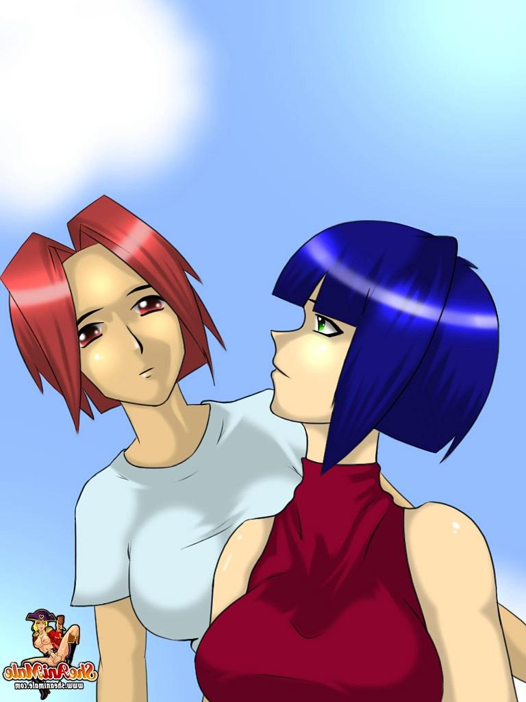 12P Anime shemales with big cocks enjoying sizzling anal sex outdoors