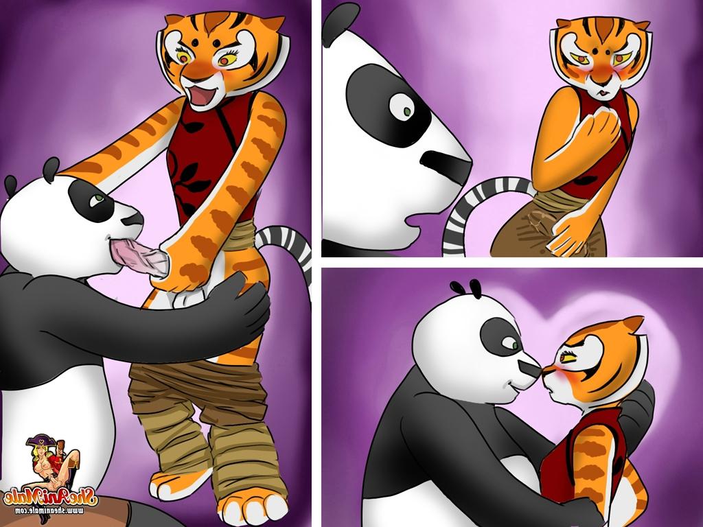 12P La transexuelle de dessin animé Kinky Kung Fu Panda enfonce sa trique dans l'anus serré de Tigresse