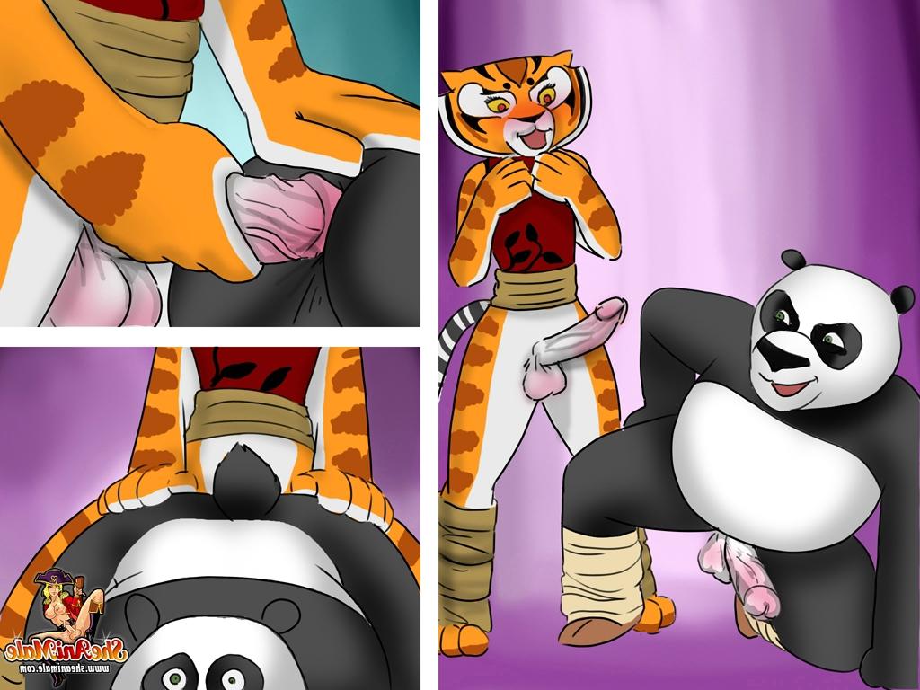 12P La transexuelle de dessin animé Kinky Kung Fu Panda enfonce sa trique dans l'anus serré de Tigresse