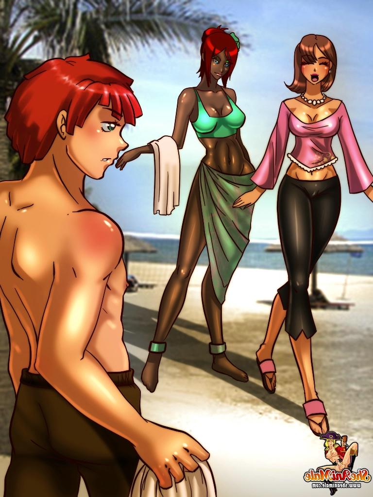 12P Travestis de desenho animado com peitos grandes fodem os idiotas uns dos outros em ação sensual