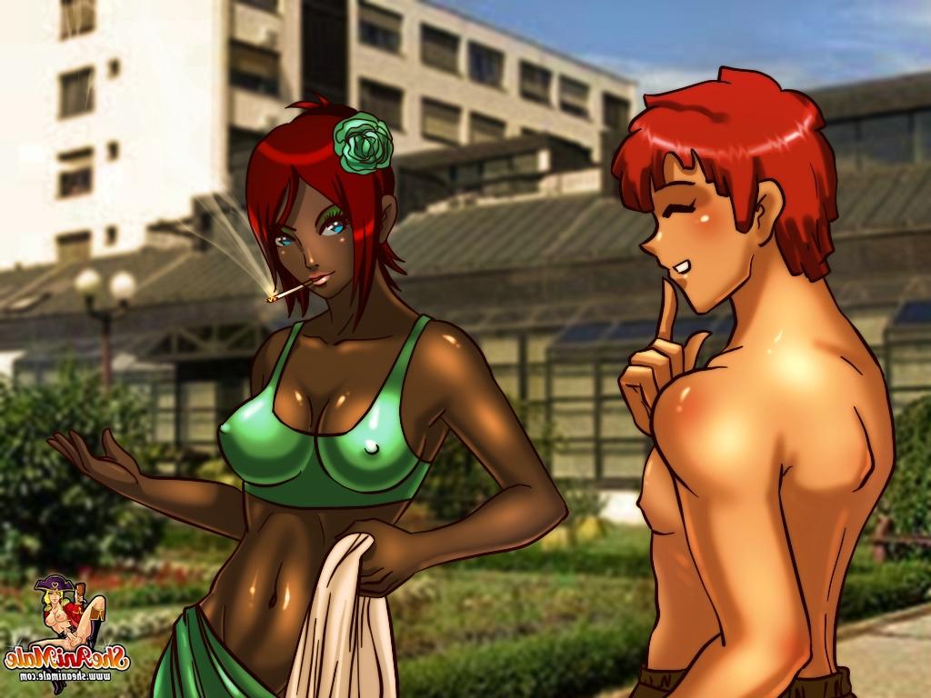 12P Travestis de desenho animado com peitos grandes fodem os idiotas uns dos outros em ação sensual