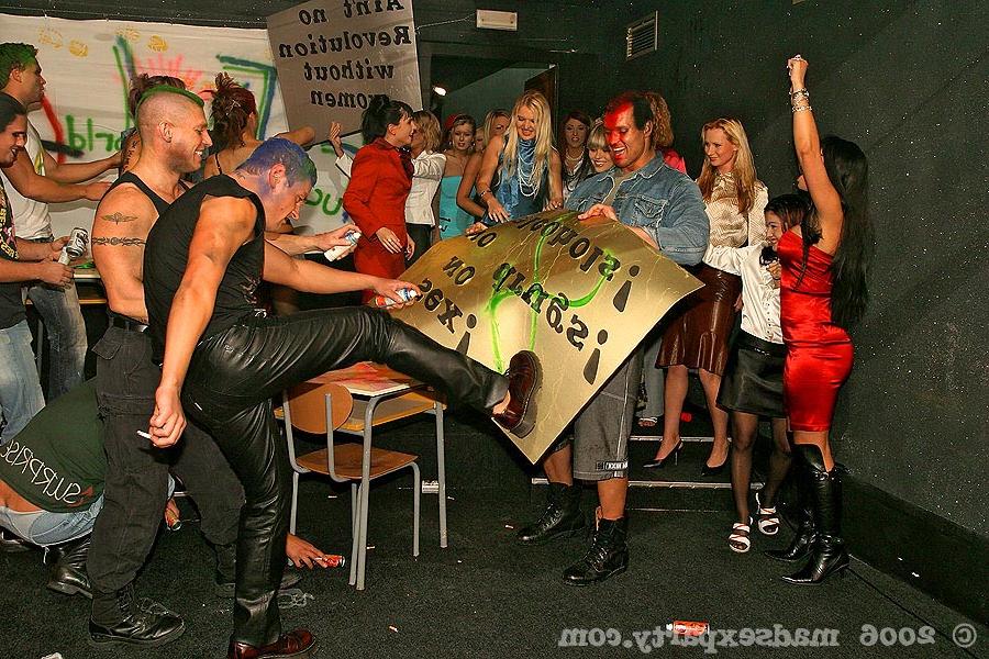 13P Curvylicious sluts participating in a punk rock group sex party