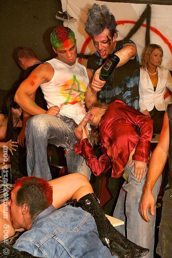 13P Curvylicious sluts participating in a punk rock group sex party