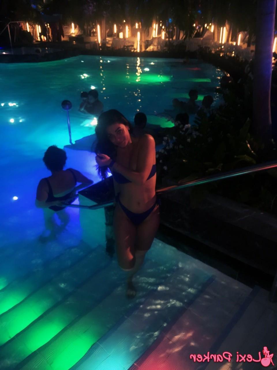 13P Beautiful brunette Lexi Parker shows her fine ass wearing a sexy bikini