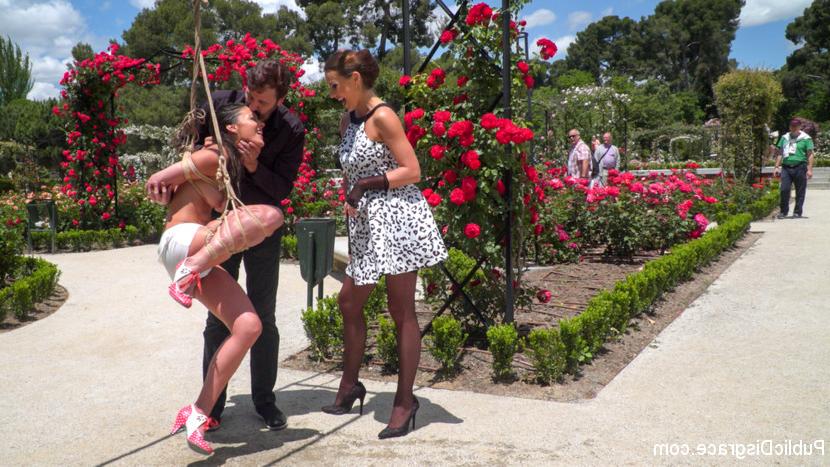 15P Carolina Abril is totally humiliated in public before being gangbanged as well