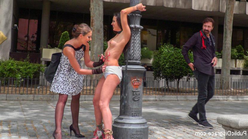 15P Carolina Abril is totally humiliated in public before being gangbanged as well