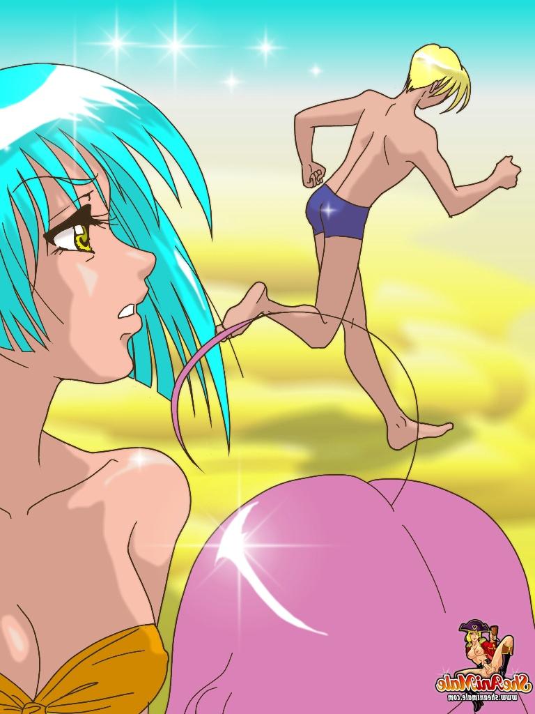 12P Des transsexuelles animées avec des dongs chauds baisent un inconnu blond sur la plage