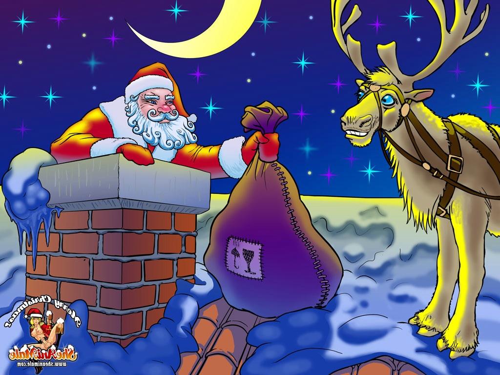 13P Cartoon Santa getting pegged by a hung anime shemale on Xmas Eve