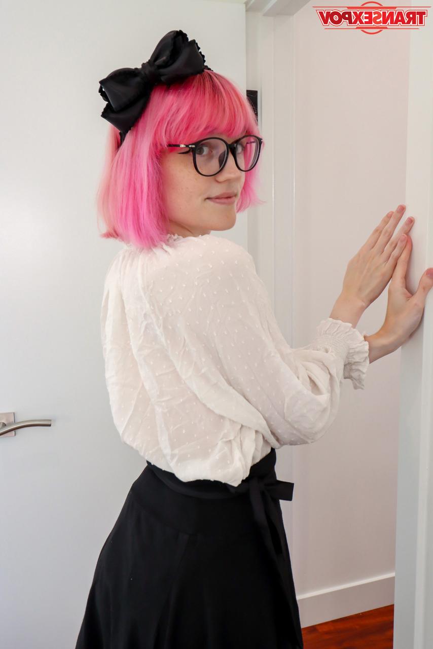 15P Sexy shemale Claire Tenebrarum enjoys POV hardcore anal sex with a man