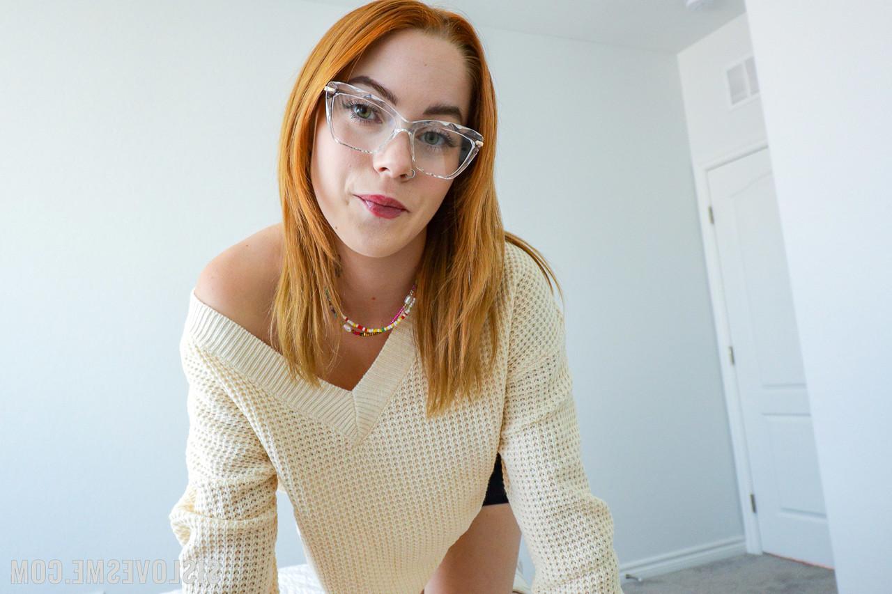 20P Young redhead Sage Fox gives a big dick a hardcore POV ride & takes a cumshot