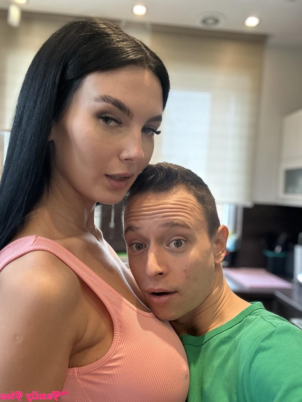 20P Brunette babe Simon Kitty enjoys hardcore sex with her hung stepbrother