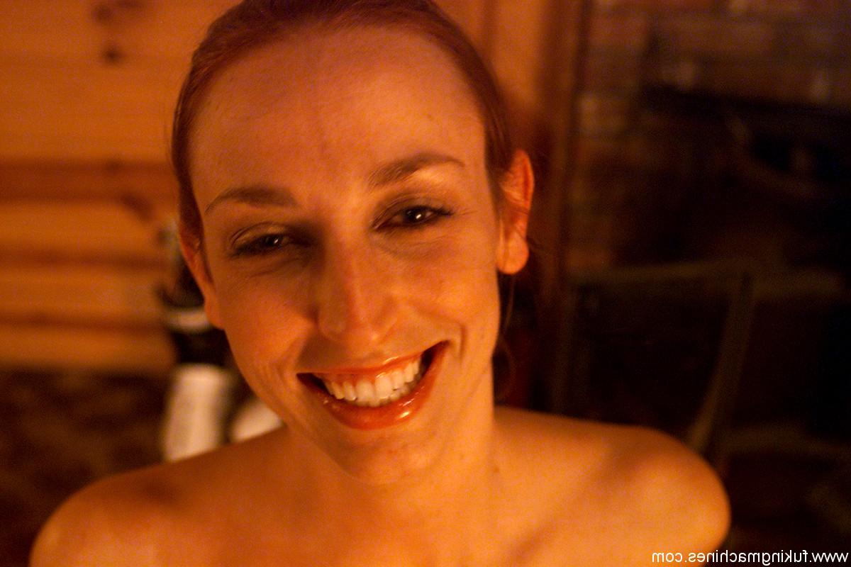 16P Tall butt naked MILF Rhiannon Bray riding an electric sex toy in a BDSM solo