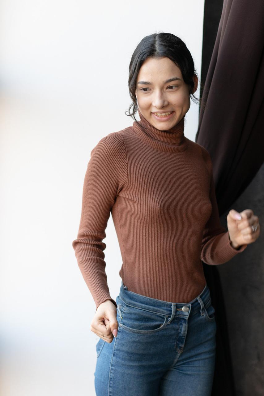 20P Beautiful Nika poses in seductive outfits and teases with her slim figure