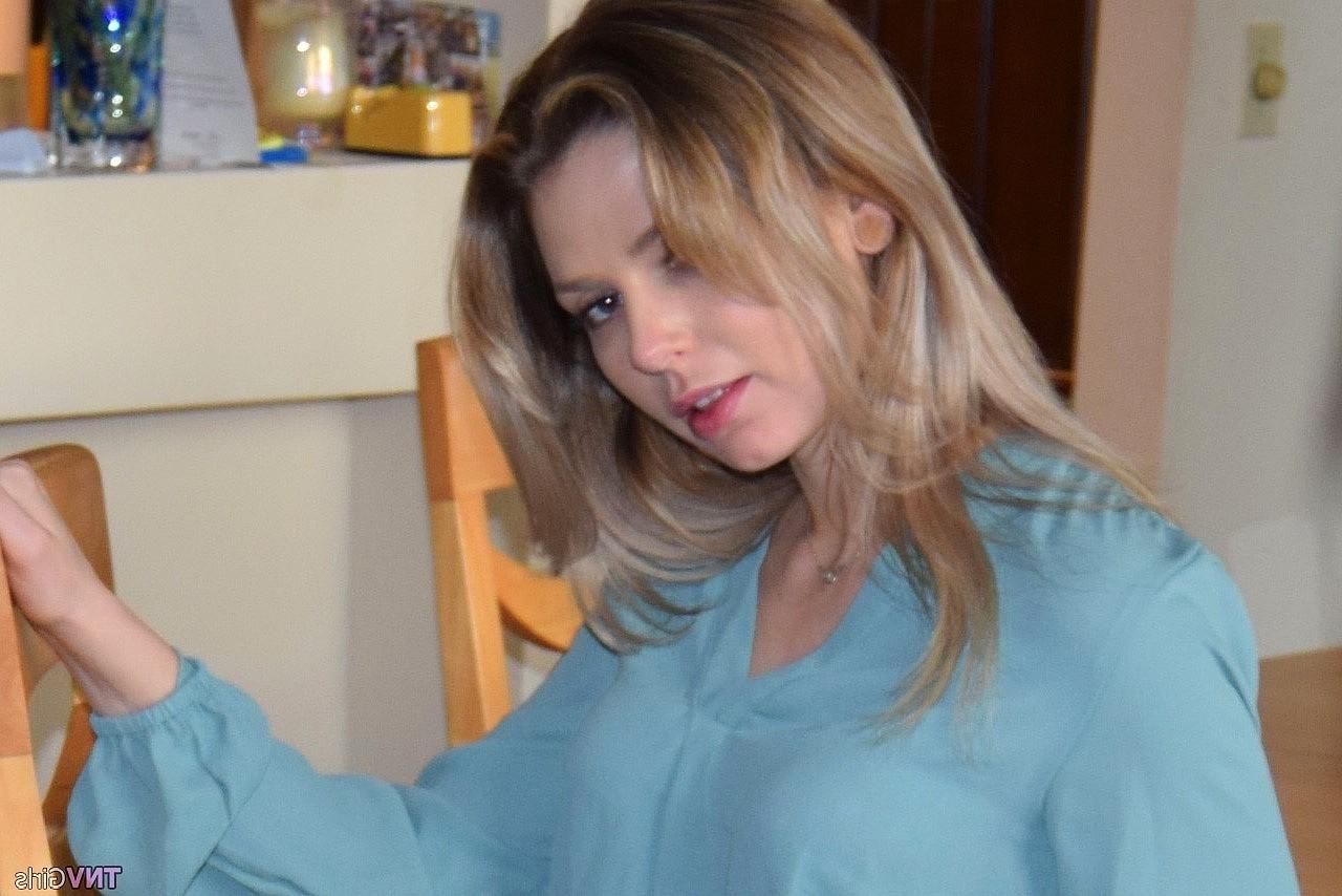 20P Beautiful teacher Beverly shows her small tits and her perfect booty