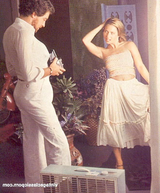 10P Vintage babe in a dress seduces a hot guy and takes his dick in her mouth