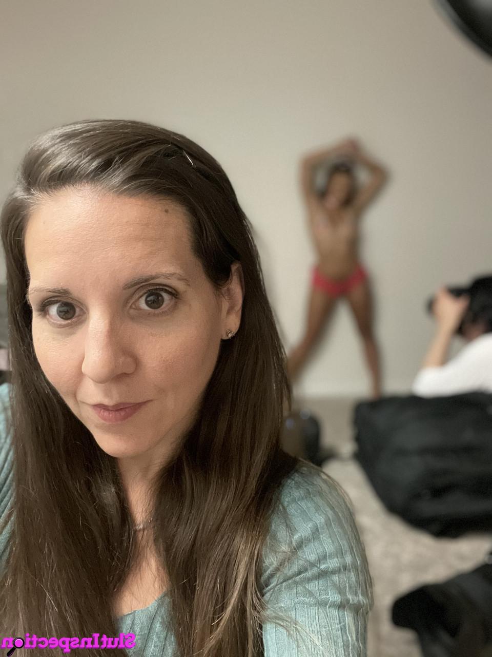 12P Brunette teen Gia Derza kisses a girl before having sex with a guy on a bed