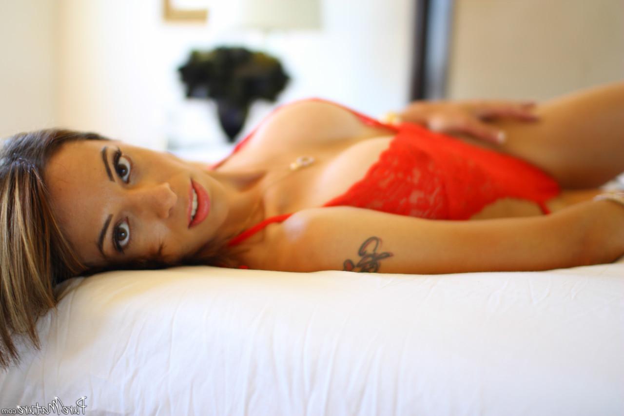 17P Doe-eyed MILF Eva Long peels lingerie to spread pierced pussy in hot closeups
