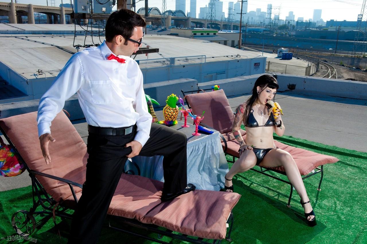 17P Stunning chicks Joanna Angel and Kleio Valentien enjoying outdoor threesome