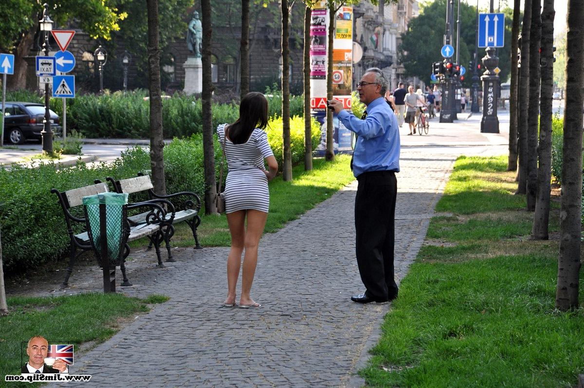 15P Young brunette beauty gets picked up and fucked by an old man on a stroll