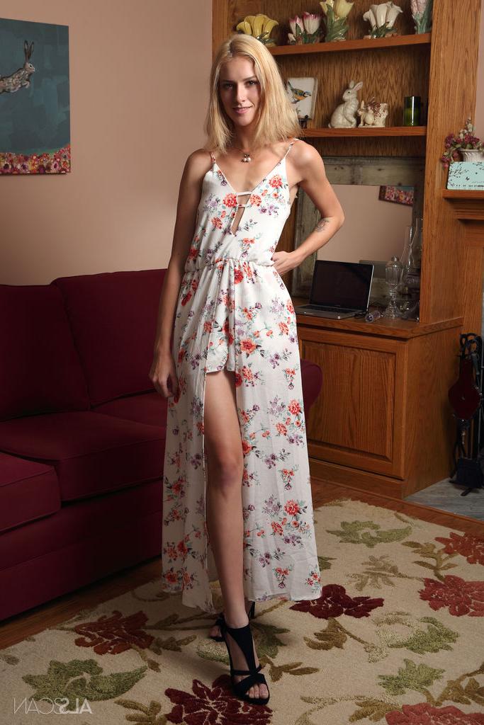 16P Petite teen Mazzy Grace creams her bald pussy while modeling in the nude