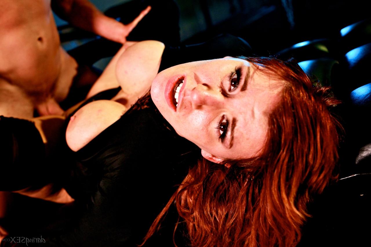 15P UK redhead Yuffie Yulan has sex with her man in black over the knee boots