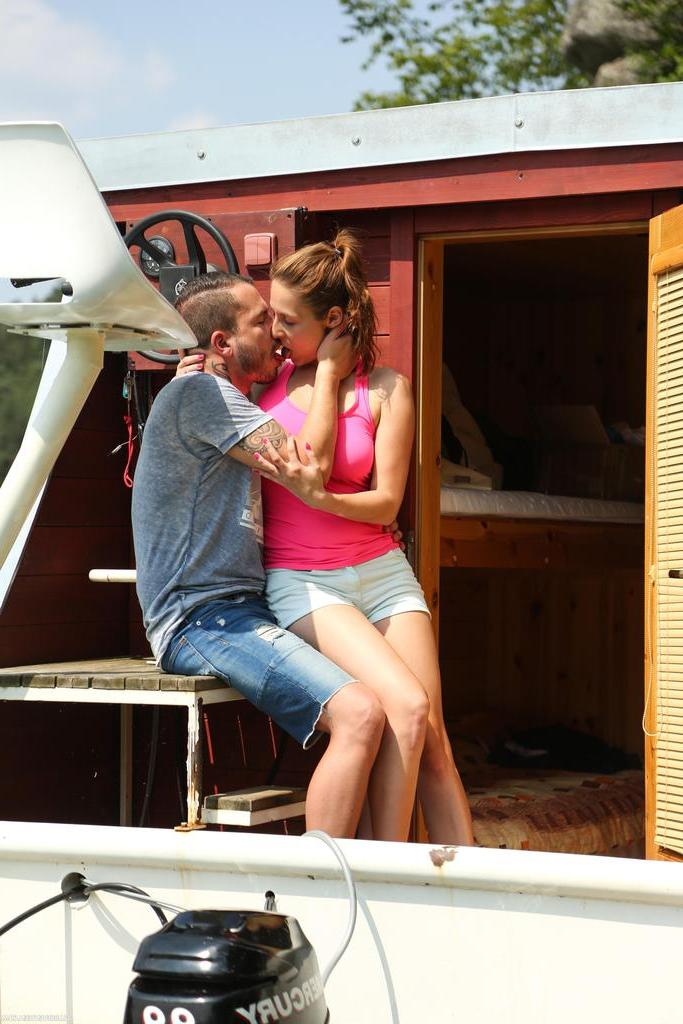 16P Young teen girl Antonia S having sex on a moored houseboat