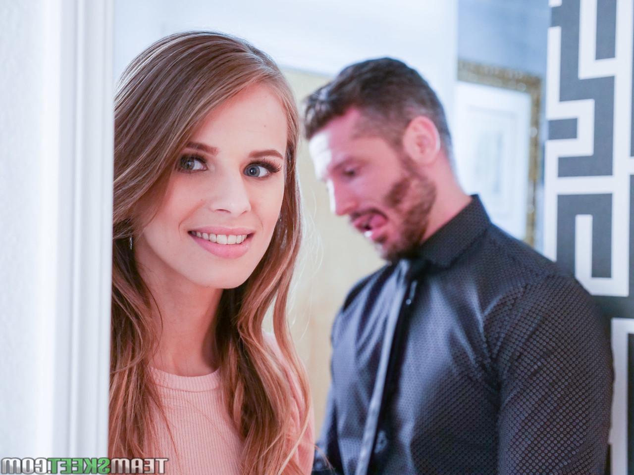 19P Long legged Jillian Janson ball licking & blowing & getting a great big facial