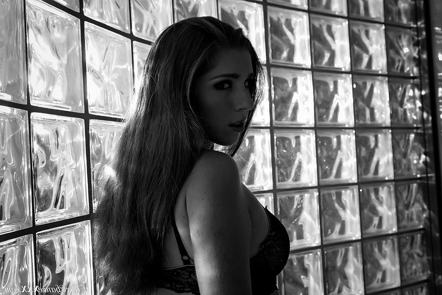 16P Sexy girl Alex Chance removes her bra and panty set while touching herself
