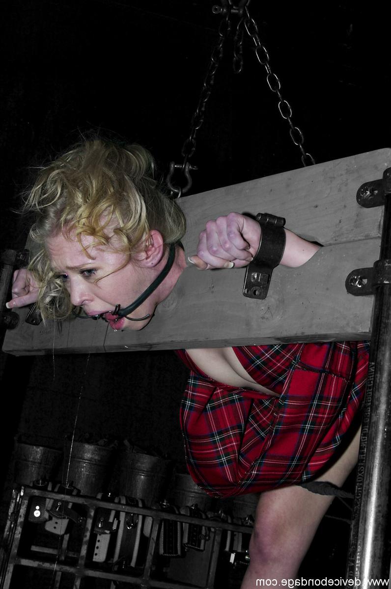 20P Naughty blonde schoolgirl Sarah Jane Ceylon gets bound, punished and toyed
