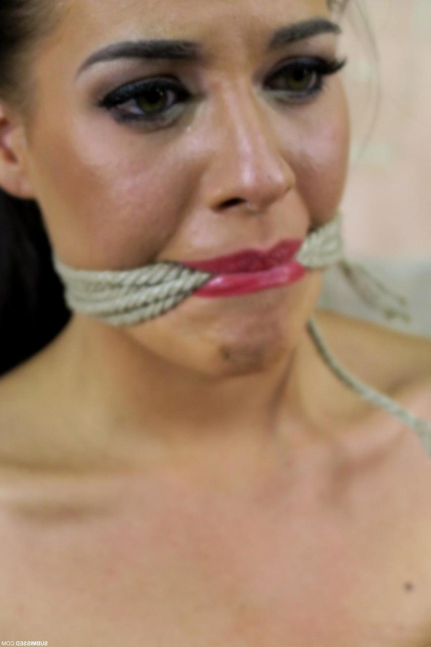 20P Ponytailed babe Eveline Dellai gets tied up and punished with a vibrator