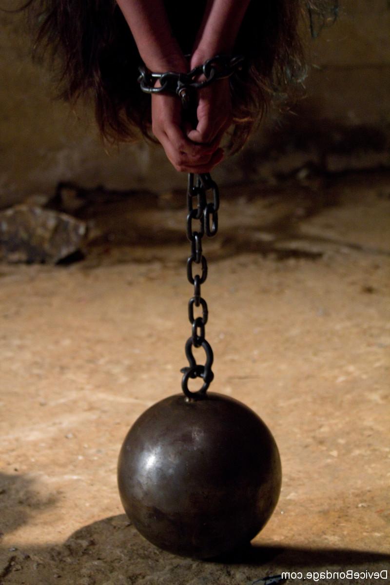 20P Brunette slave girl Dana Vixen gets stripped & hosed while hanging upside down