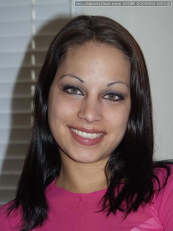 16P Brunette teen Nicole makes her nude modelling debut on a black leather couch