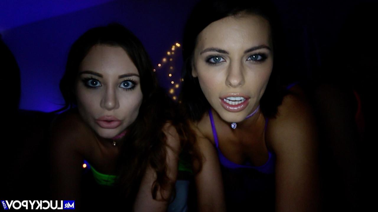 20P Slutty babe Adriana Chechik & her GFs eat cum in a POV anal foursome