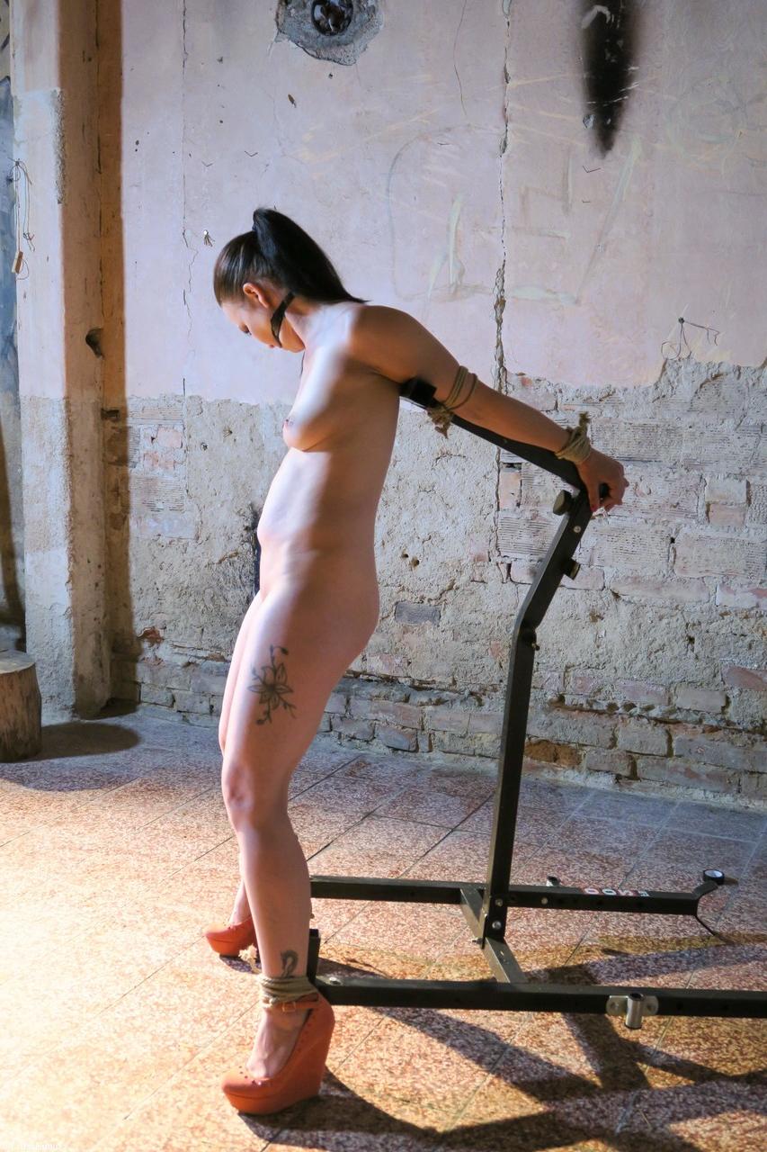 17P Comely gal Ally Style is tied up and dominated in abandoned house