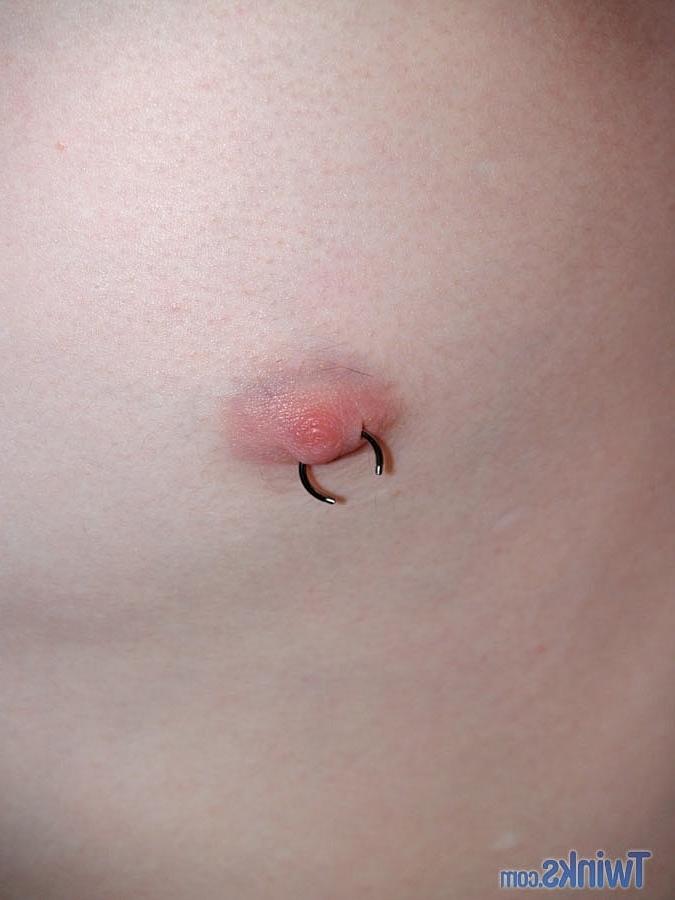 20P Slender twink Jackson C undresses and shows his pierced nips and masturbates