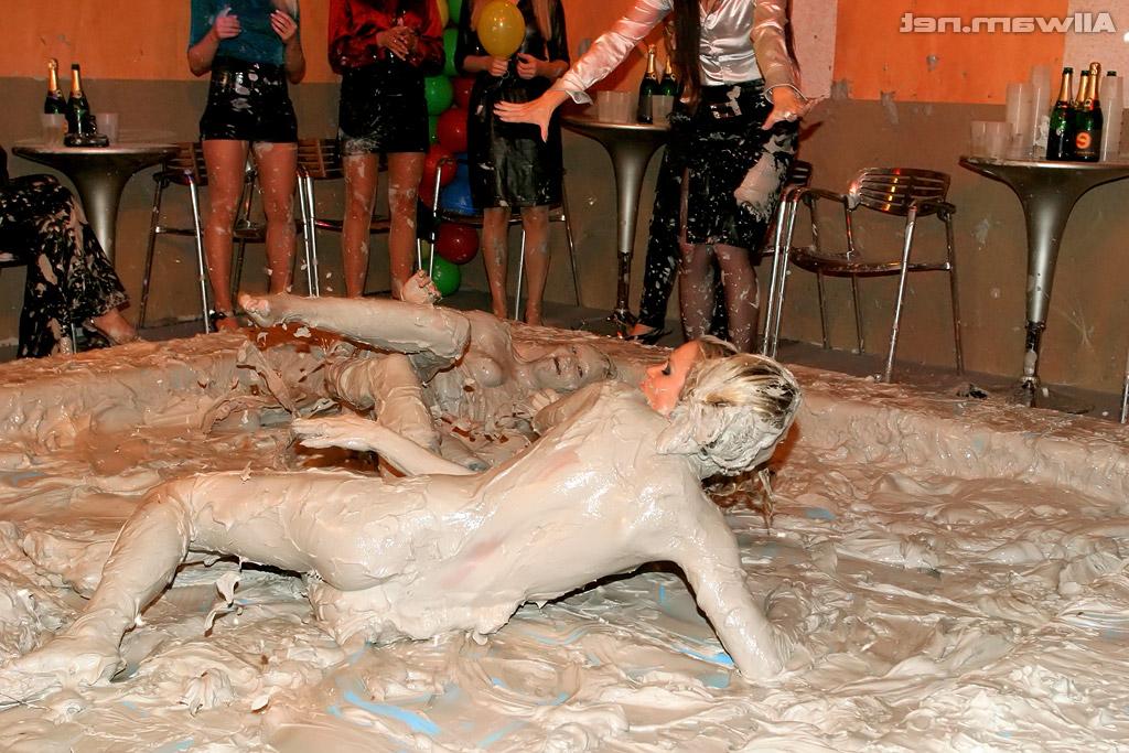 16P Hot ass fetish gals Eliss Fire & Lexxis Brown are into messy mud wrestling