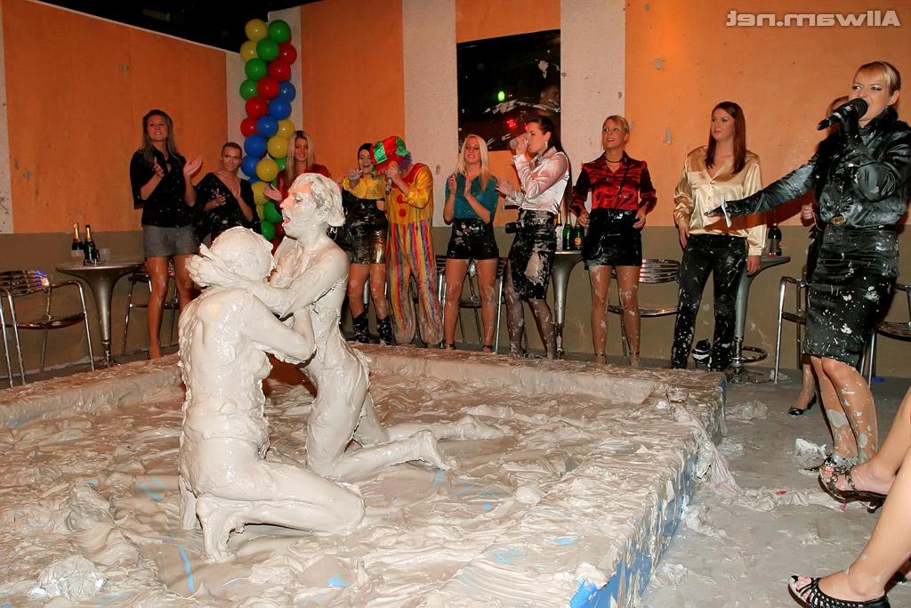 16P Hot ass fetish gals Eliss Fire & Lexxis Brown are into messy mud wrestling
