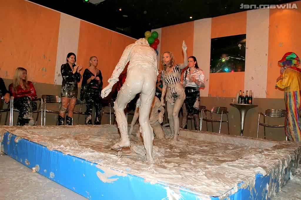 16P Hot ass fetish gals Eliss Fire & Lexxis Brown are into messy mud wrestling
