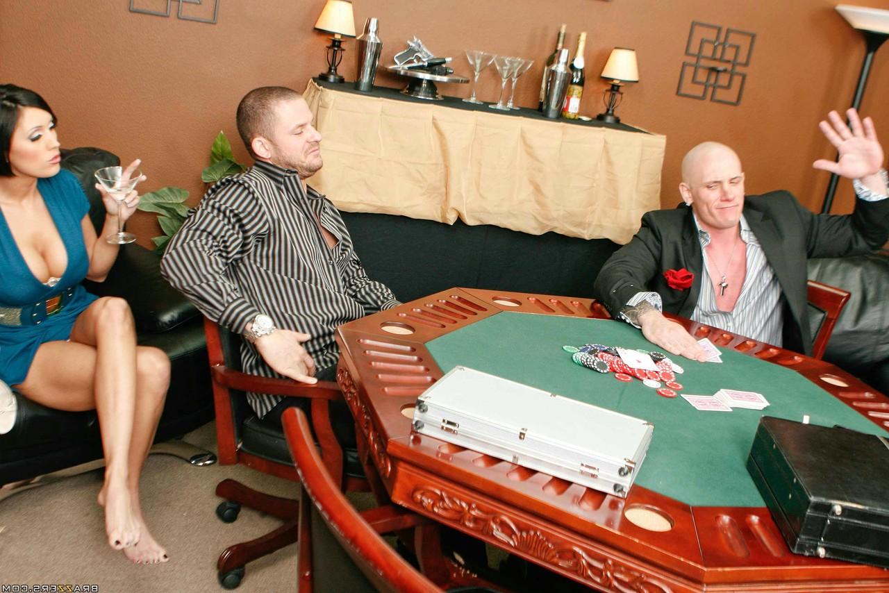 20P Stunning & stacked wife Dylan Ryder enjoys poker table pussy lick & fuck