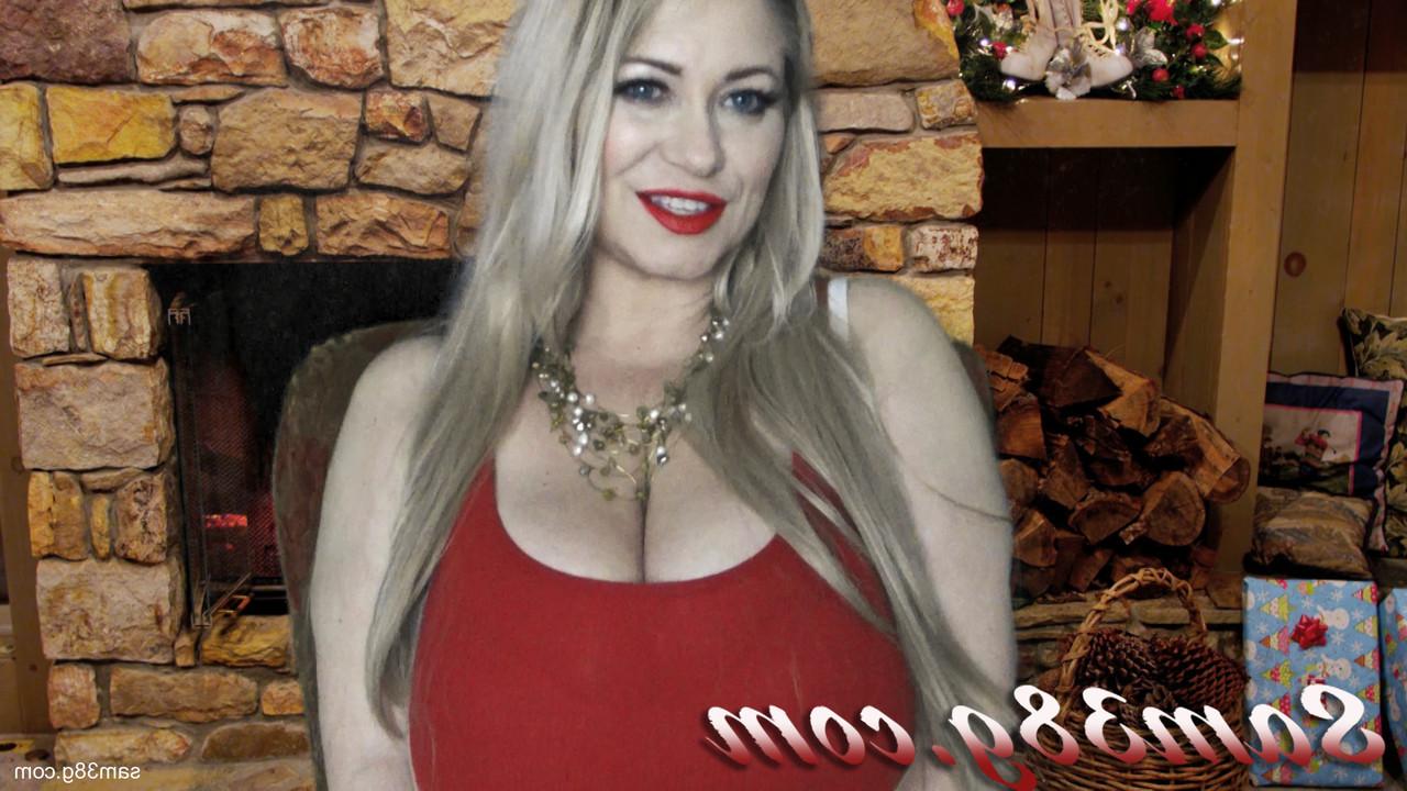 15P Naughty mature blonde Samantha 38G shows her big booty with her panties on