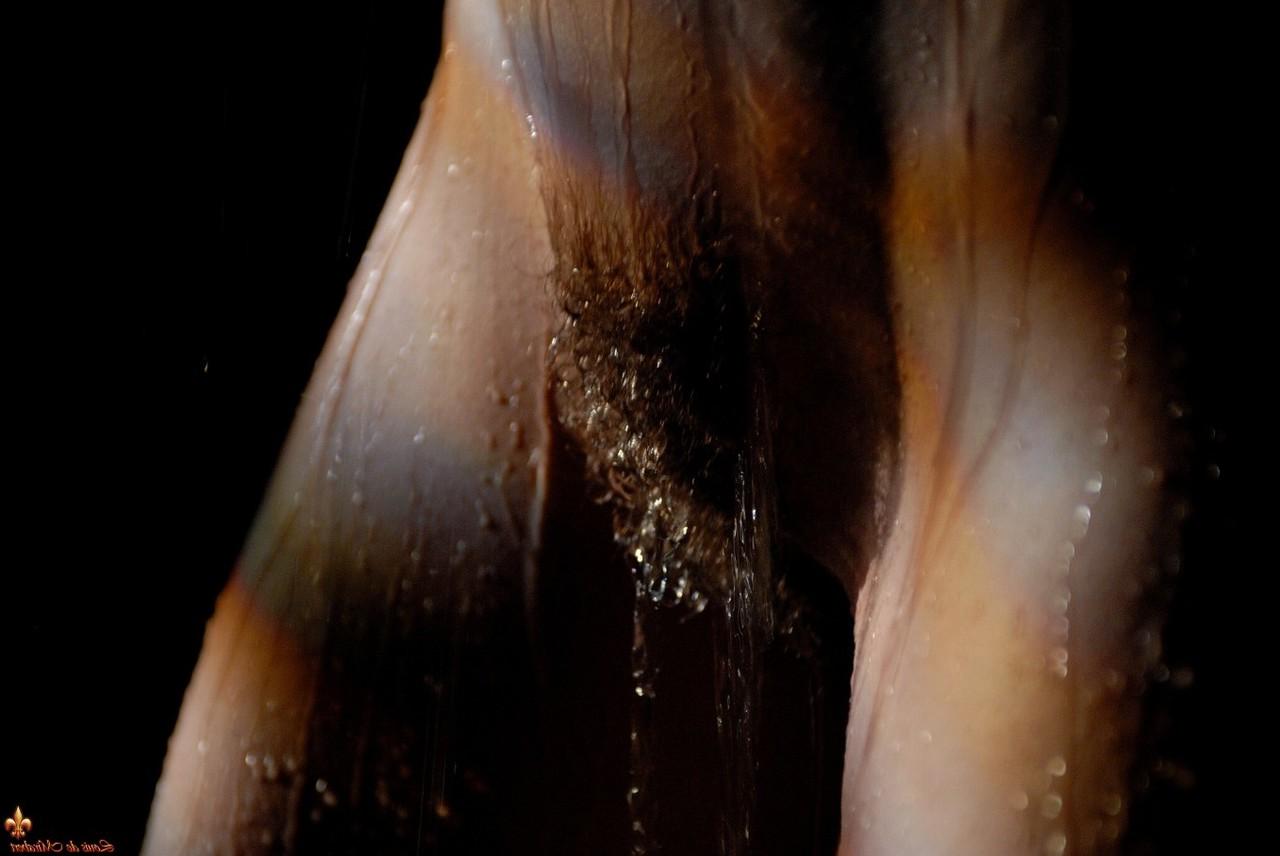16P Young girl Frances gets soaking wet in a garden during the night