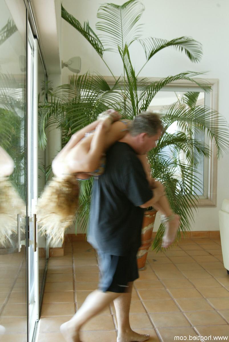 20P Submissive sluts with big tits get bound, stripped and groped by a master