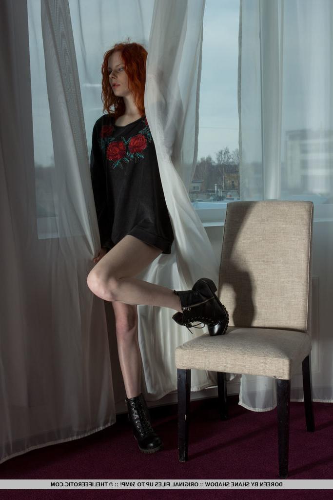 16P Pale redhead from Latvia masturbates after teasing her nipples