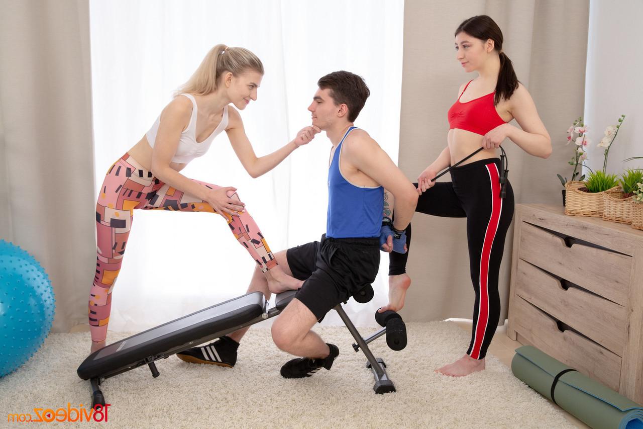 15P Athletic teens engage in hardcore BGG sex with their workout partner