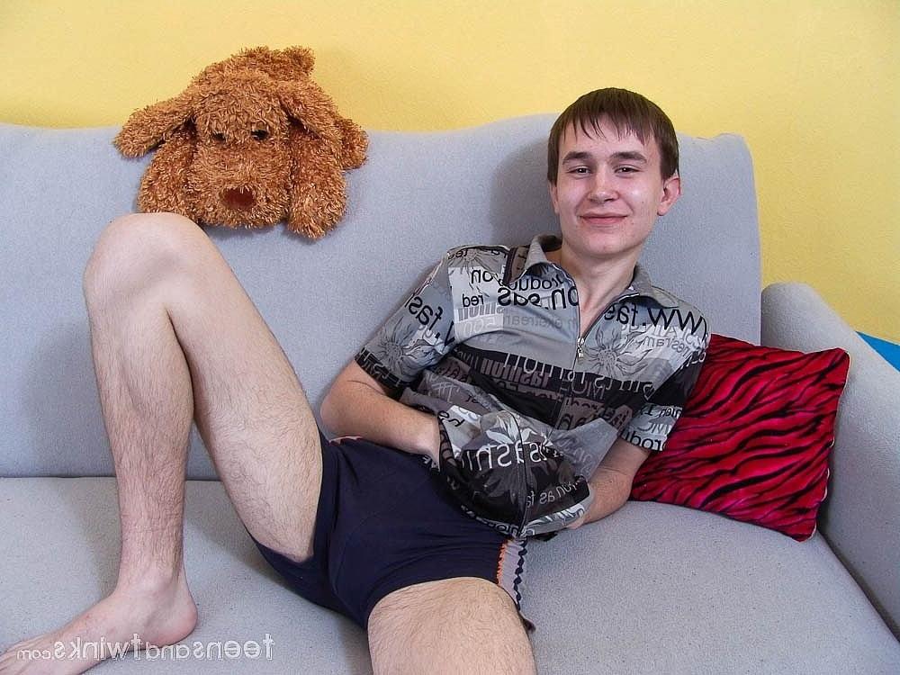 20P Kinky slender twink Inger drops his clothes and jacks off his dick
